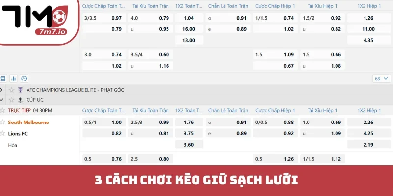 3 cách chơi kèo giữ sạch lưới