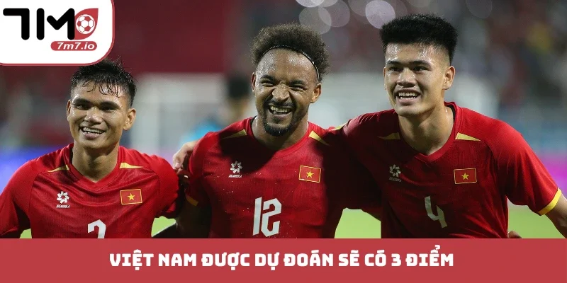 Việt Nam được dự đoán sẽ có 3 điểm 